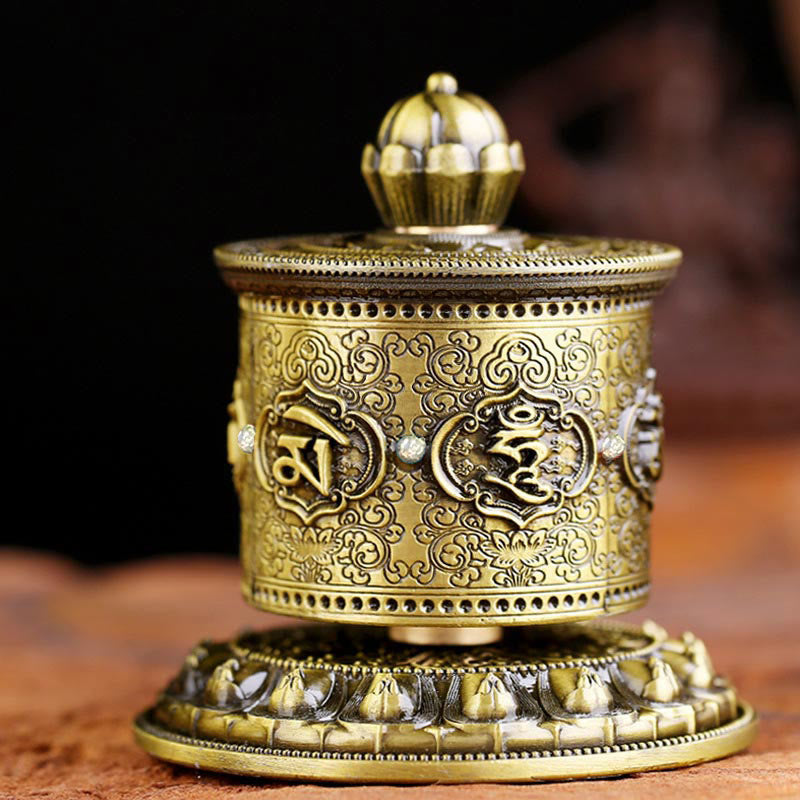 Buddha Stonesチベットの祝福祈祷ホイール車の装飾 - image 1