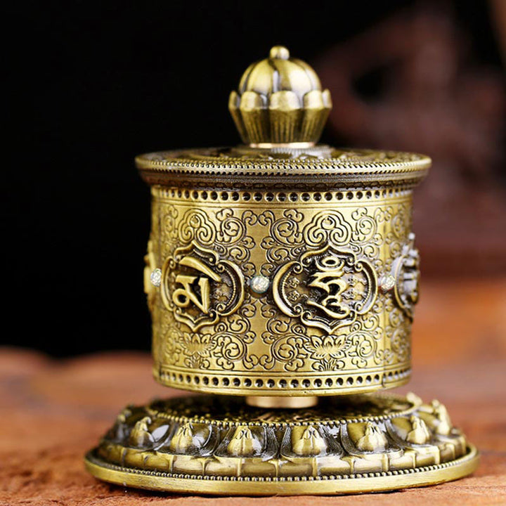 Buddha Stonesチベットの祝福祈祷ホイール車の装飾 - image 1