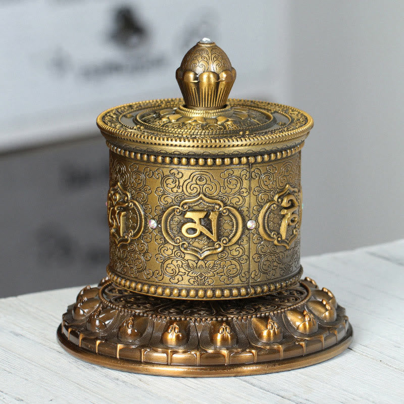 Buddha Stonesチベットの祝福祈祷ホイール車の装飾 - image 4
