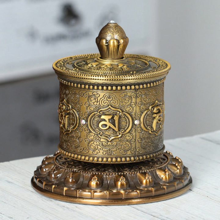 Buddha Stonesチベットの祝福祈祷ホイール車の装飾 - image 4