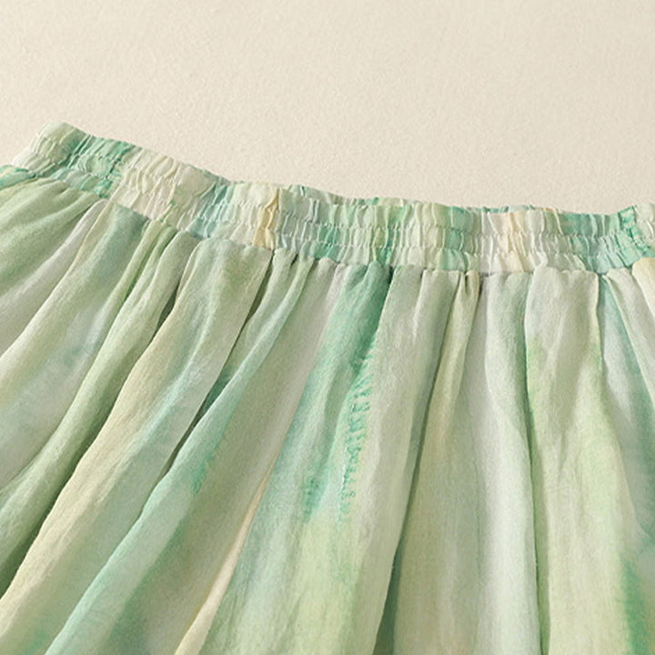 Buddha Stones 7-8丈 伸縮性ウエスト レディース ワイドレッグ コットンリネン パンツ ポケット付き - image 2