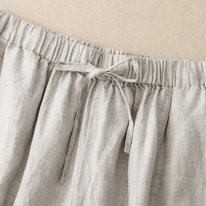 Buddha Stones夏用 伸縮性ウエスト レディース カプリ クロップド ワイドレッグパンツ ポケット付き - image 18