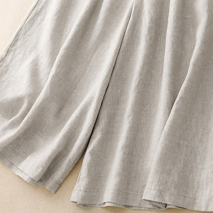Buddha Stones夏用 伸縮性ウエスト レディース カプリ クロップド ワイドレッグパンツ ポケット付き - image 22