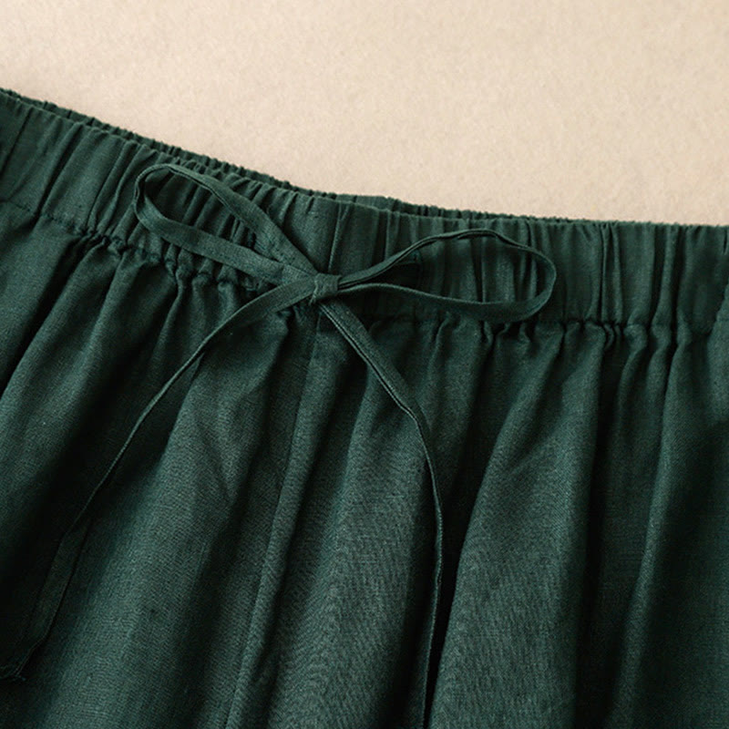 Buddha Stones夏用 伸縮性ウエスト レディース カプリ クロップド ワイドレッグパンツ ポケット付き - image 26