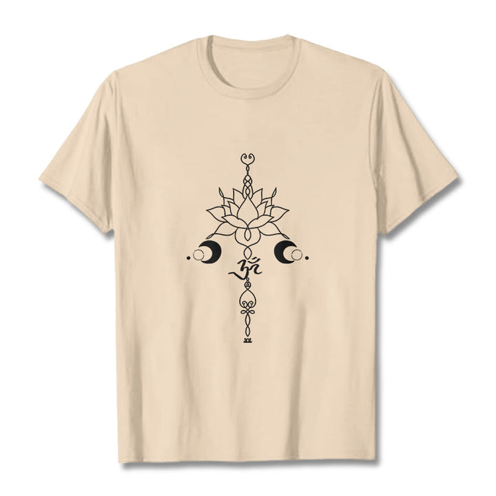 Buddha Stones無地 蓮の花 オムシンボル柄 Tシャツ - ビスク - 2XL - image 9
