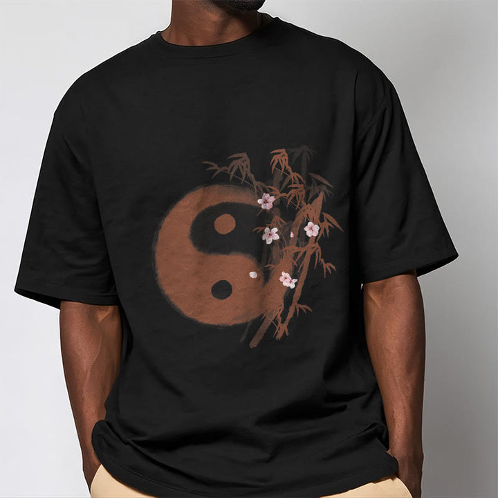 Buddha Stones 陰陽竹桜柄Tシャツ - image 4