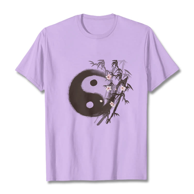 Buddha Stones 陰陽竹桜柄Tシャツ - 梅 - 2XL - image 15