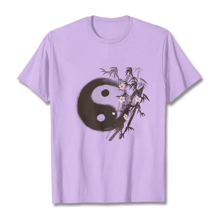 Buddha Stones 陰陽竹桜柄Tシャツ - 梅 - 2XL - image 15