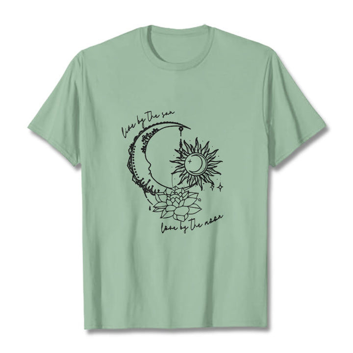 Buddha Stones、太陽、月、蓮の花柄Tシャツ - ペールグリーン - 2XL - image 15