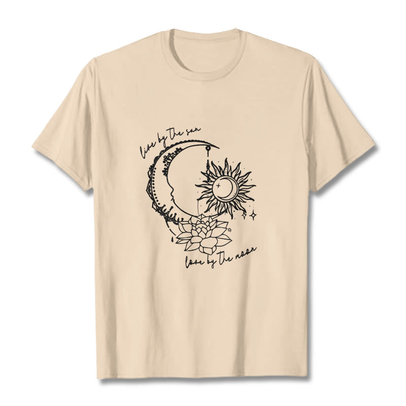 Buddha Stones、太陽、月、蓮の花柄Tシャツ - ビスク - 2XL - image 11