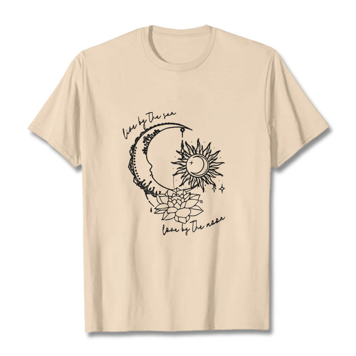 Buddha Stones、太陽、月、蓮の花柄Tシャツ - ビスク - 2XL - image 11
