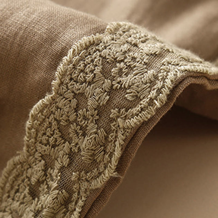 Buddha Stonesプレーンレース レディース ハーレム コットンリネン パンツ ポケット付き - image 1