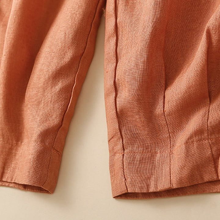 Buddha Stonesプレーンレース レディース ハーレム コットンリネン パンツ ポケット付き - image 9