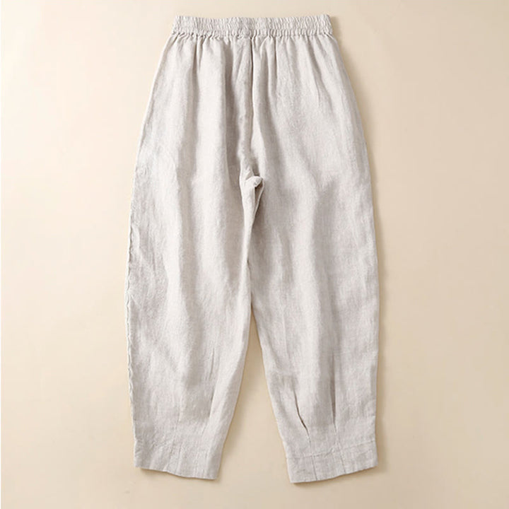 Buddha Stonesプレーンレース レディース ハーレム コットンリネン パンツ ポケット付き - image 12