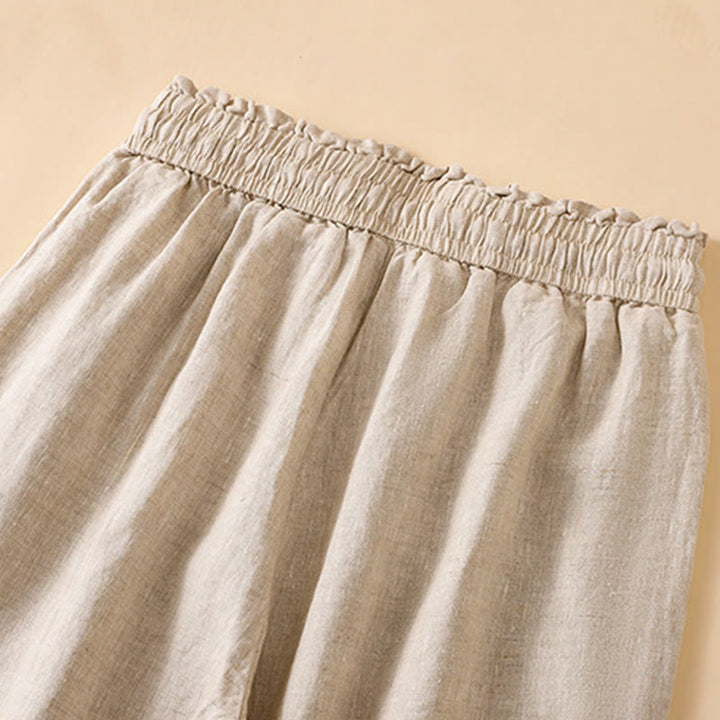Buddha Stonesカジュアル ストレートレッグデザイン コットン レディース 7-8丈 ワイドレッグパンツ ポケット付き - image 4