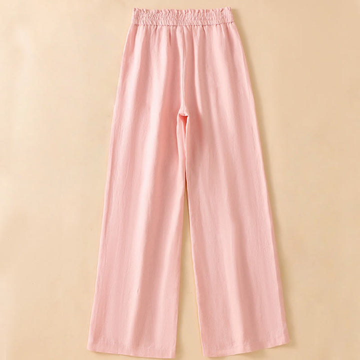 Buddha Stonesカジュアル ストレートレッグデザイン コットン レディース 7-8丈 ワイドレッグパンツ ポケット付き - image 22