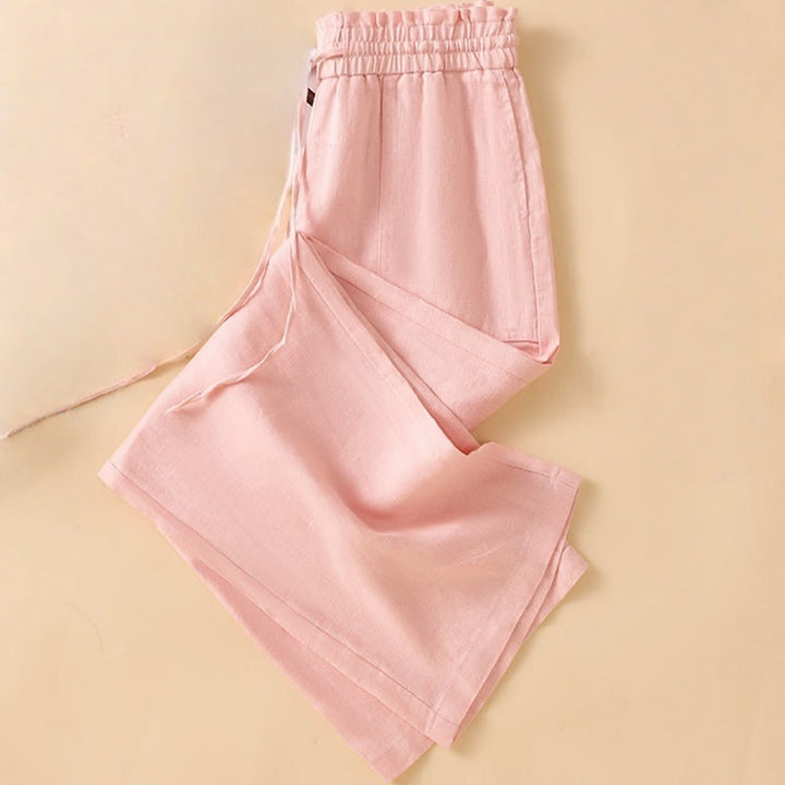 Buddha Stonesカジュアル ストレートレッグデザイン コットン レディース 7-8丈 ワイドレッグパンツ ポケット付き - image 23