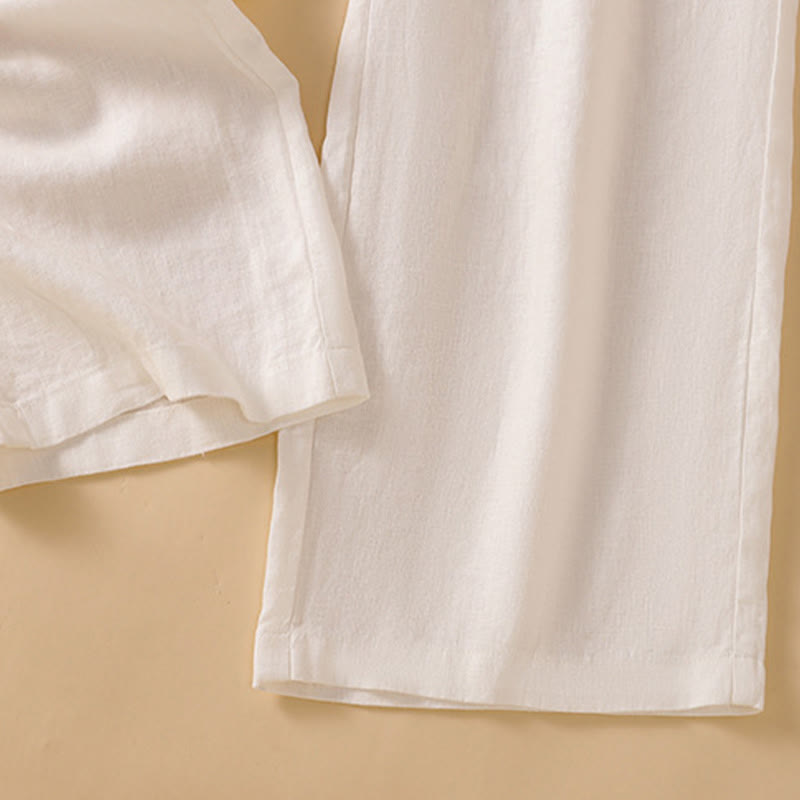 Buddha Stonesカジュアル ストレートレッグデザイン コットン レディース 7-8丈 ワイドレッグパンツ ポケット付き - image 31