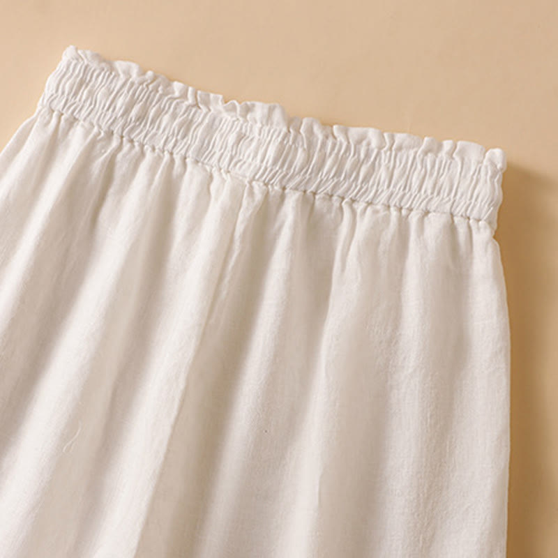 Buddha Stonesカジュアル ストレートレッグデザイン コットン レディース 7-8丈 ワイドレッグパンツ ポケット付き - image 30