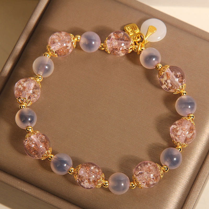 Buddha Stones フーキャラクター平和のお守りチャームリウリキャンディアゲートヒーリングブレスレット - image 9