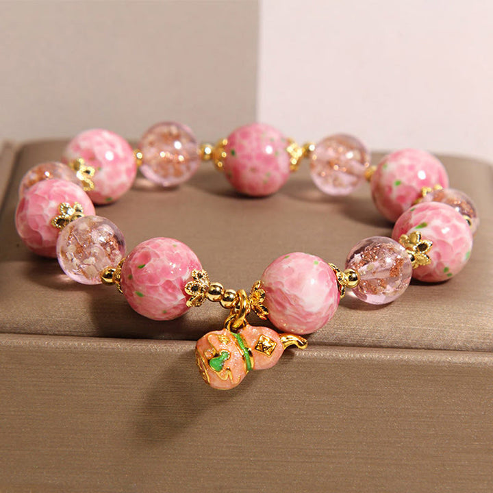 Buddha Stonesひょうたん琉璃ブレスレット - リュウリ（手首周り16～17cm） - image 0