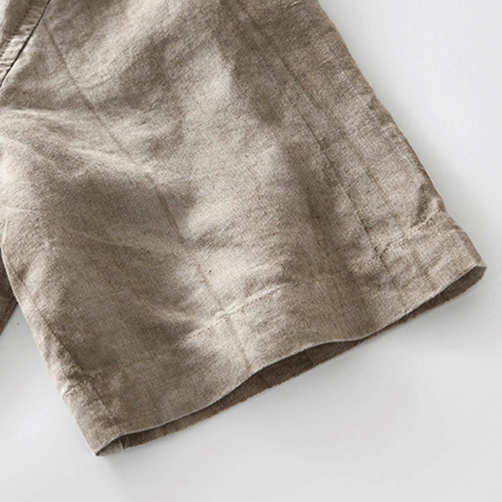Buddha Stonesシンプルボタンデザイン メンズ 半袖 コットンリネン シャツ ポケット付き - image 17