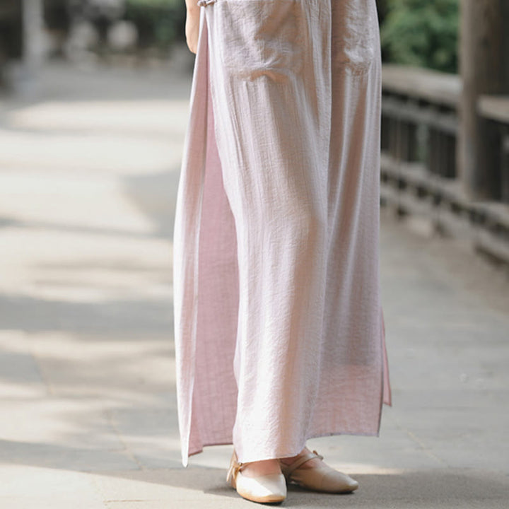 Buddha Stones無地 裾スリットデザイン レディース スカートパンツ ポケット付き - image 19
