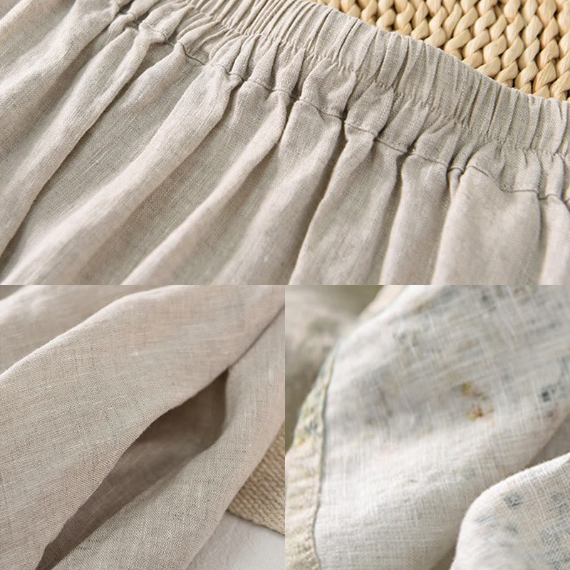 Buddha Stonesヴィンテージプリント レディース リネン 7-8丈スカート ポケット付き - image 12