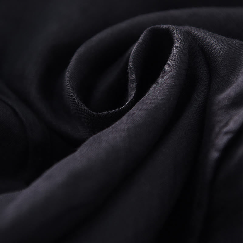 Buddha Stonesプレーン イレギュラーヘム 半袖 コットンリネン マキシドレス - image 11