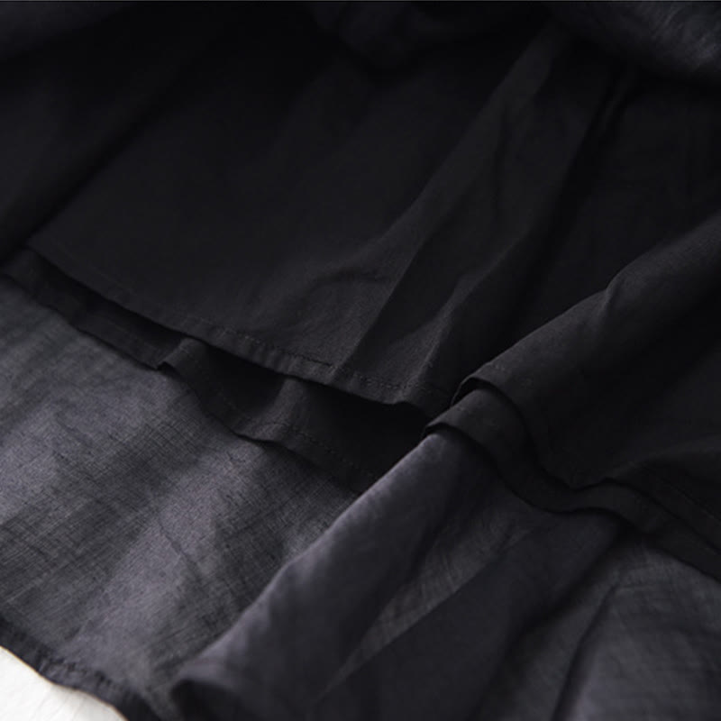 Buddha Stonesプレーン イレギュラーヘム 半袖 コットンリネン マキシドレス - image 10