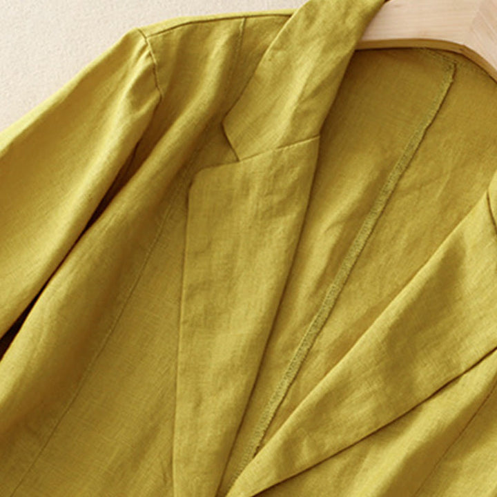 Buddha Stonesレディース 七分袖 ボタン付きコットン スモールスーツジャケット ポケット付き - image 7