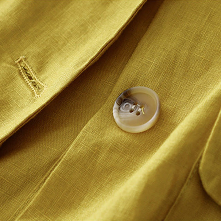 Buddha Stonesレディース 七分袖 ボタン付きコットン スモールスーツジャケット ポケット付き - image 8