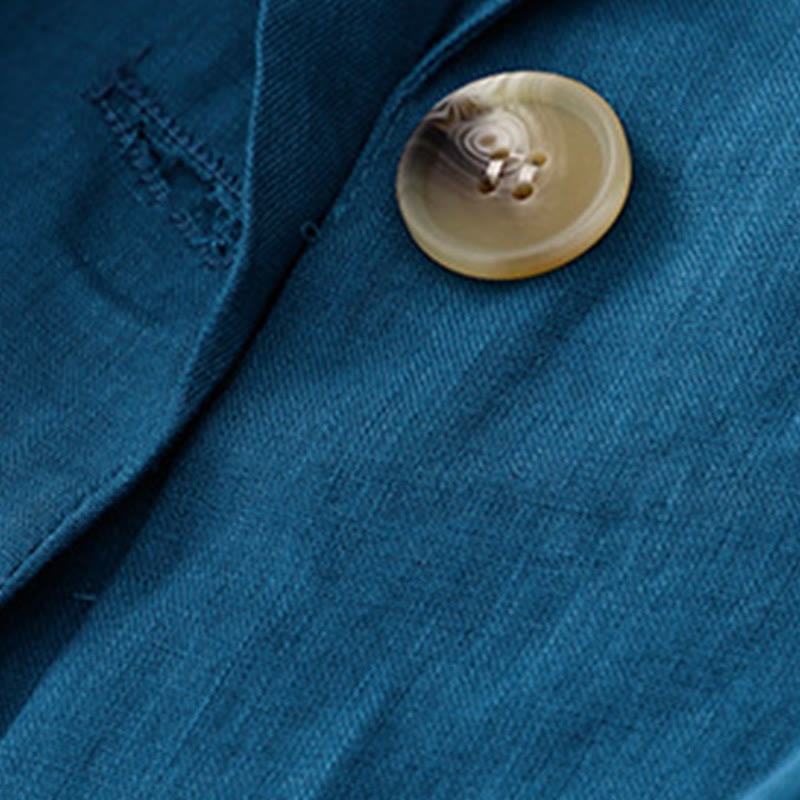 Buddha Stonesレディース 七分袖 ボタン付きコットン スモールスーツジャケット ポケット付き - image 15