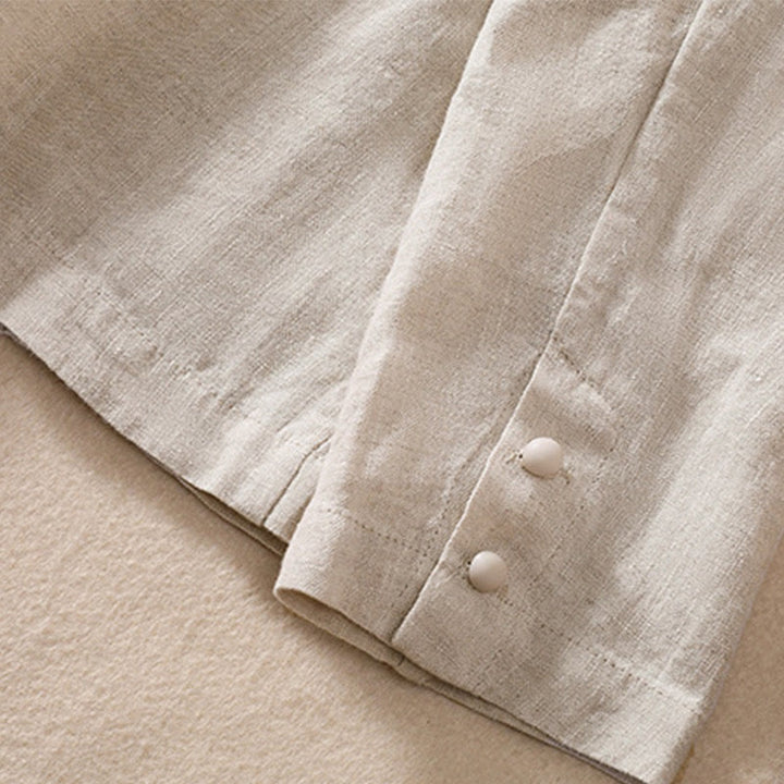 Buddha Stonesレディース コットンリネン スタンドカラー 長袖ジャケット ポケット付き - image 11