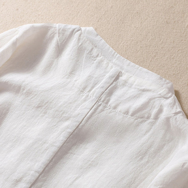 Buddha Stonesレディース コットンリネン スタンドカラー 長袖ジャケット ポケット付き - image 15