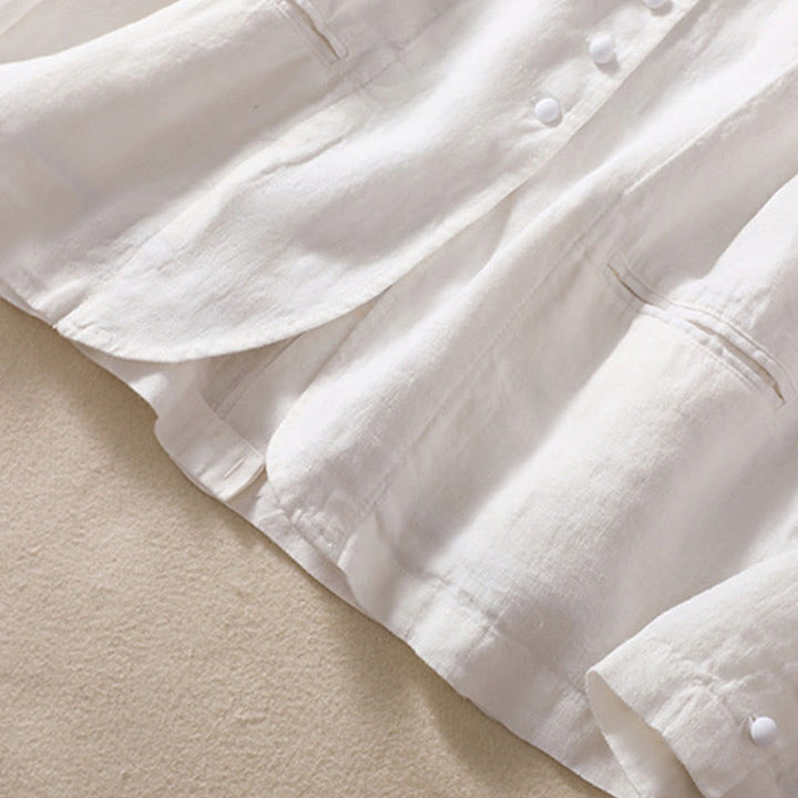 Buddha Stonesレディース コットンリネン スタンドカラー 長袖ジャケット ポケット付き - image 19