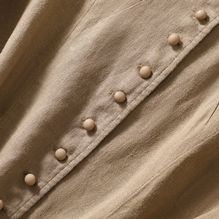 Buddha Stonesレディース コットンリネン スタンドカラー 長袖ジャケット ポケット付き - image 27