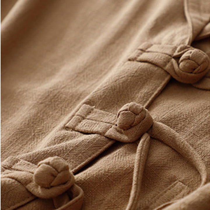 Buddha Stonesレディース コットンリネン フロッグボタン 長袖ジャケット ポケット付き - image 2