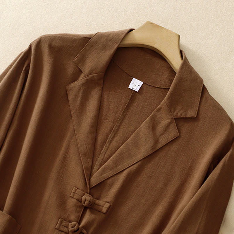 Buddha Stonesレディース コットンリネン フロッグボタン 長袖ジャケット ポケット付き - image 27