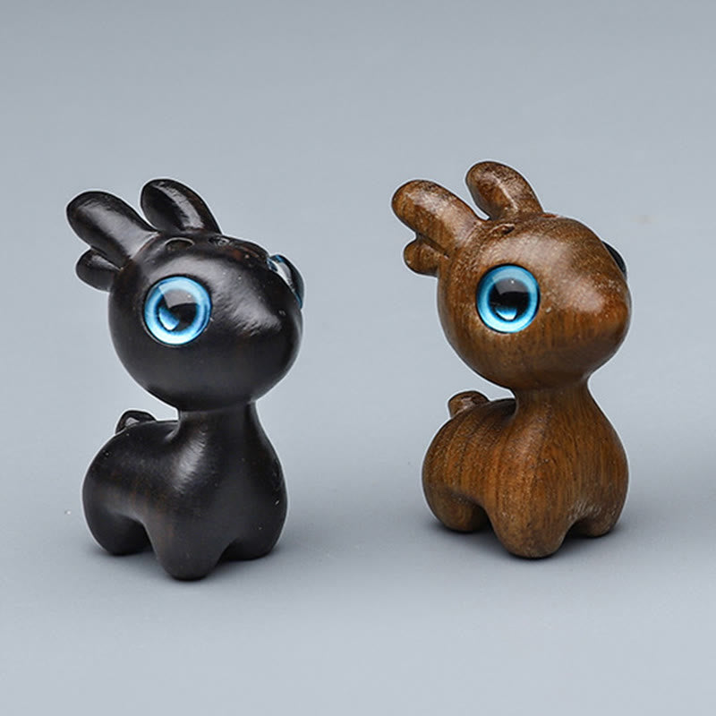 Buddha Stones緑白檀小葉紫檀かわいい猫の動物 心を落ち着かせる平和の装飾 - image 33