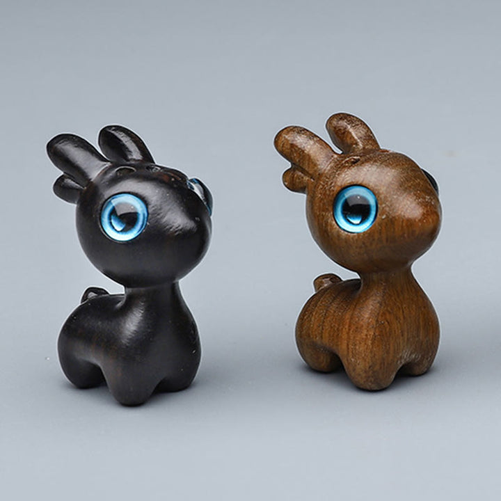 Buddha Stones緑白檀小葉紫檀かわいい猫の動物 心を落ち着かせる平和の装飾 - image 33