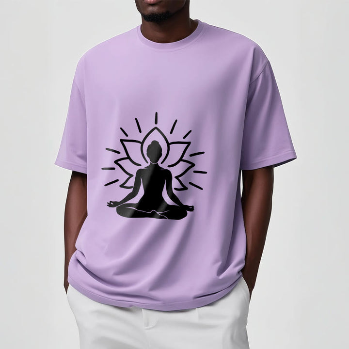 Buddha Stonesカジュアル 瞑想 フィギュア 蓮柄 Tシャツ - image 18