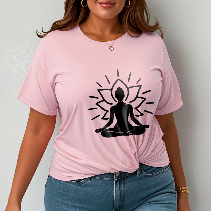 Buddha Stonesカジュアル 瞑想 フィギュア 蓮柄 Tシャツ - image 14