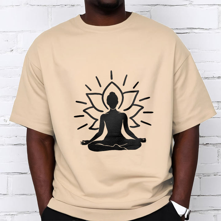 Buddha Stonesカジュアル 瞑想 フィギュア 蓮柄 Tシャツ - image 12