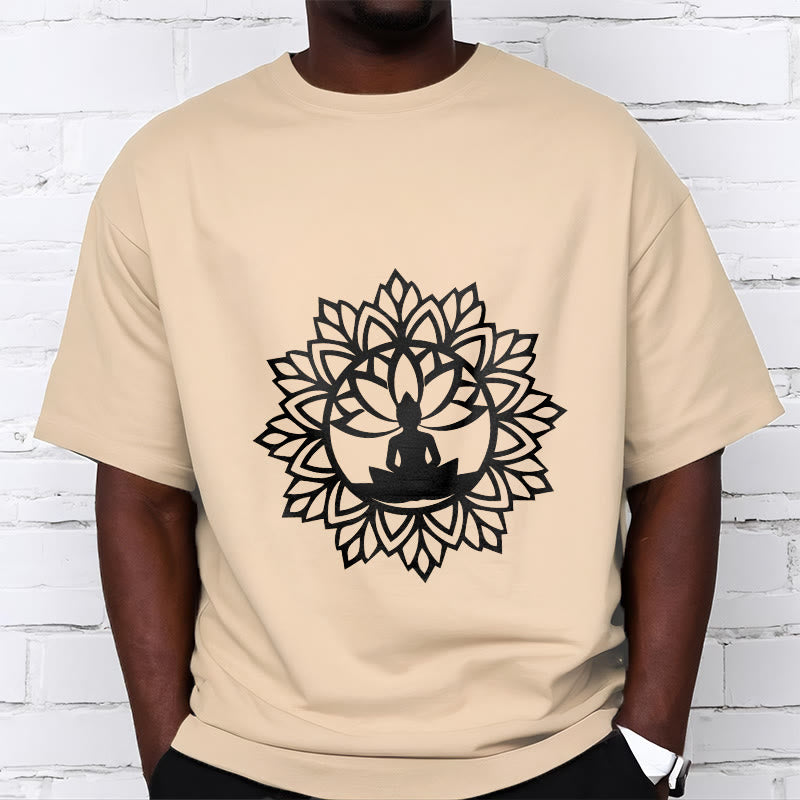 Buddha Stonesカジュアル マンダラ 座仏 柄 Tシャツ - image 12