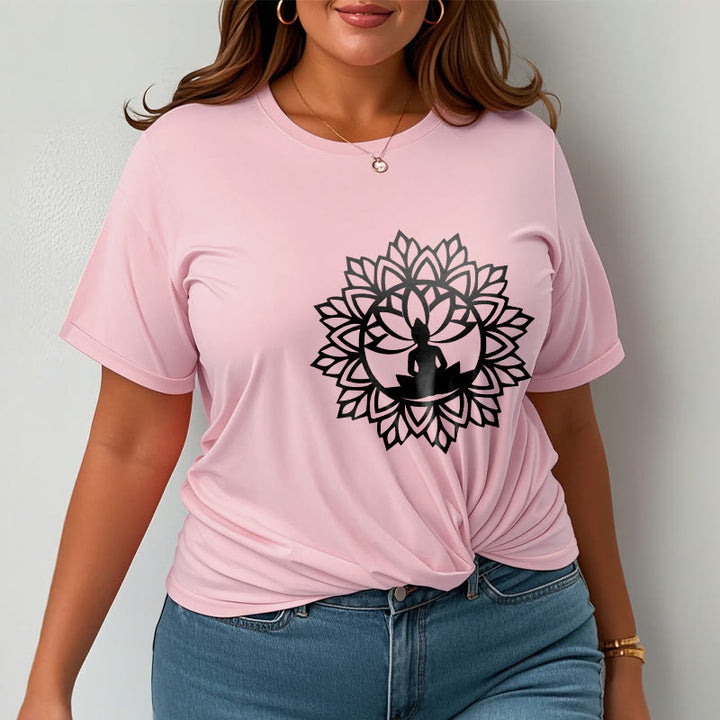 Buddha Stonesカジュアル マンダラ 座仏 柄 Tシャツ - image 16