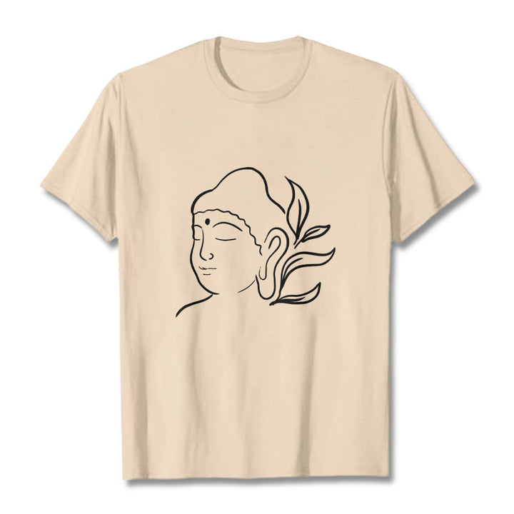 Buddha Stonesカジュアル 仏陀の顔柄Tシャツ - ビスク - 2XL - image 9