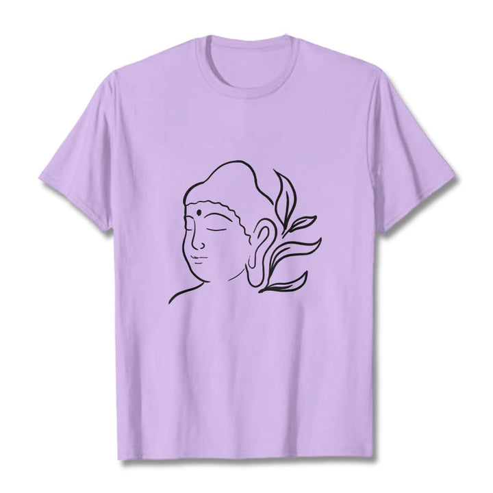 Buddha Stonesカジュアル 仏陀の顔柄Tシャツ - 梅 - 2XL - image 17