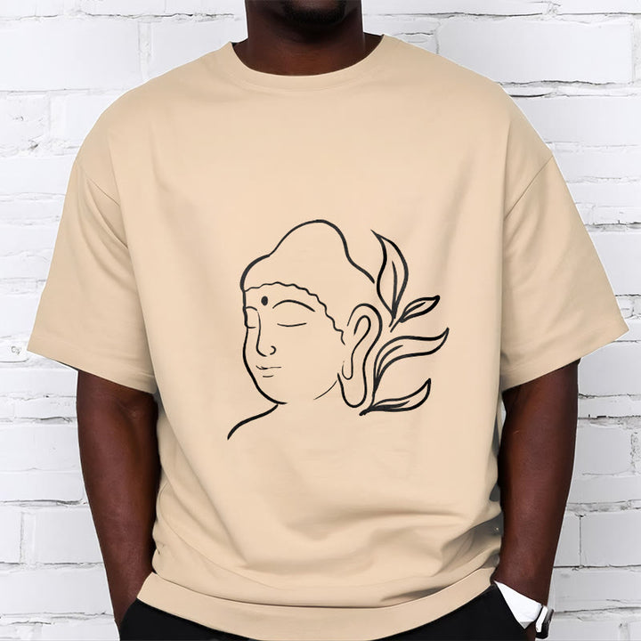 Buddha Stonesカジュアル 仏陀の顔柄Tシャツ - image 10