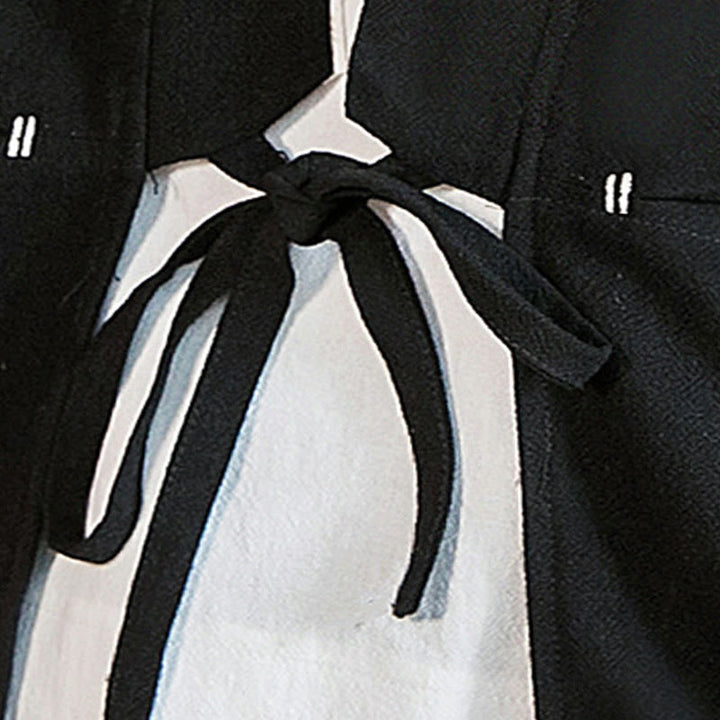 Buddha Stonesレースアップデザインジャケット コットンリネン メンズ 七分袖 着物 ポケット付き - image 17